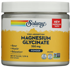 SOLARAY Magnesium Glycinate Powder bottle (6 oz) with label