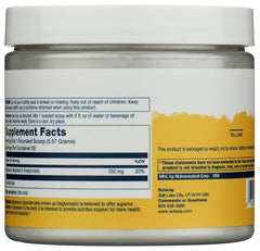 Unflavored magnesium glycinate powder with scoop showing 350 mg per serving