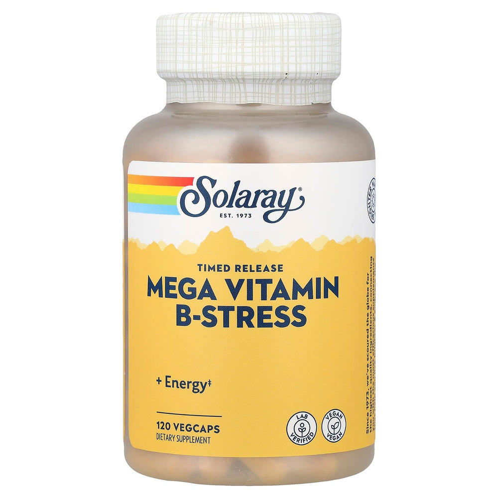 Solaray Mega B Stress bottle label
