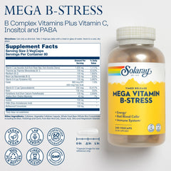 SOLARAY Mega Vitamin B-Stress 240ct label