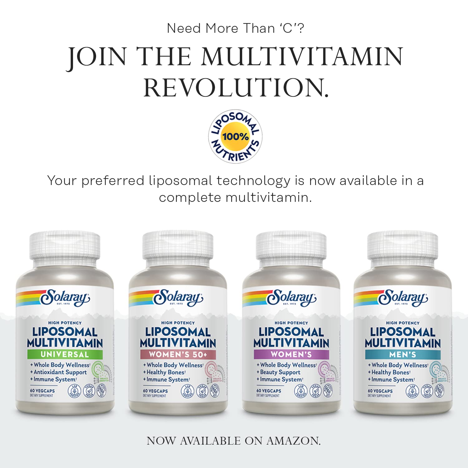 Eco-friendly 100% PCR bottle packaging for SOLARAY Vitamin B-Stress