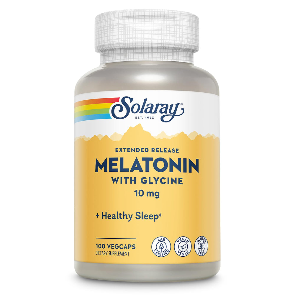 SOLARAY Melatonin 10 mg with Glycine bottle and label