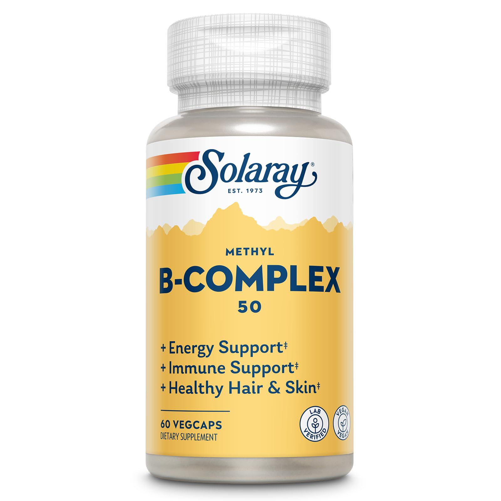 SOLARAY Methyl B Complex 50mg bottle label close-up