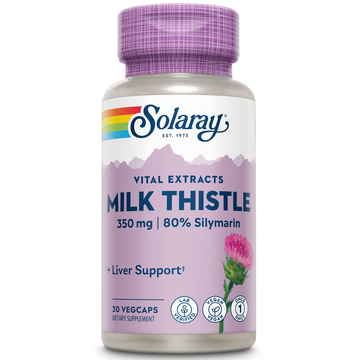 SOLARAY Milk Thistle bottle front view