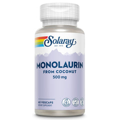 SOLARAY Monolaurin 500mg bottle label