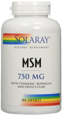 Solaray MSM capsules 750 mg bottle label – image 3