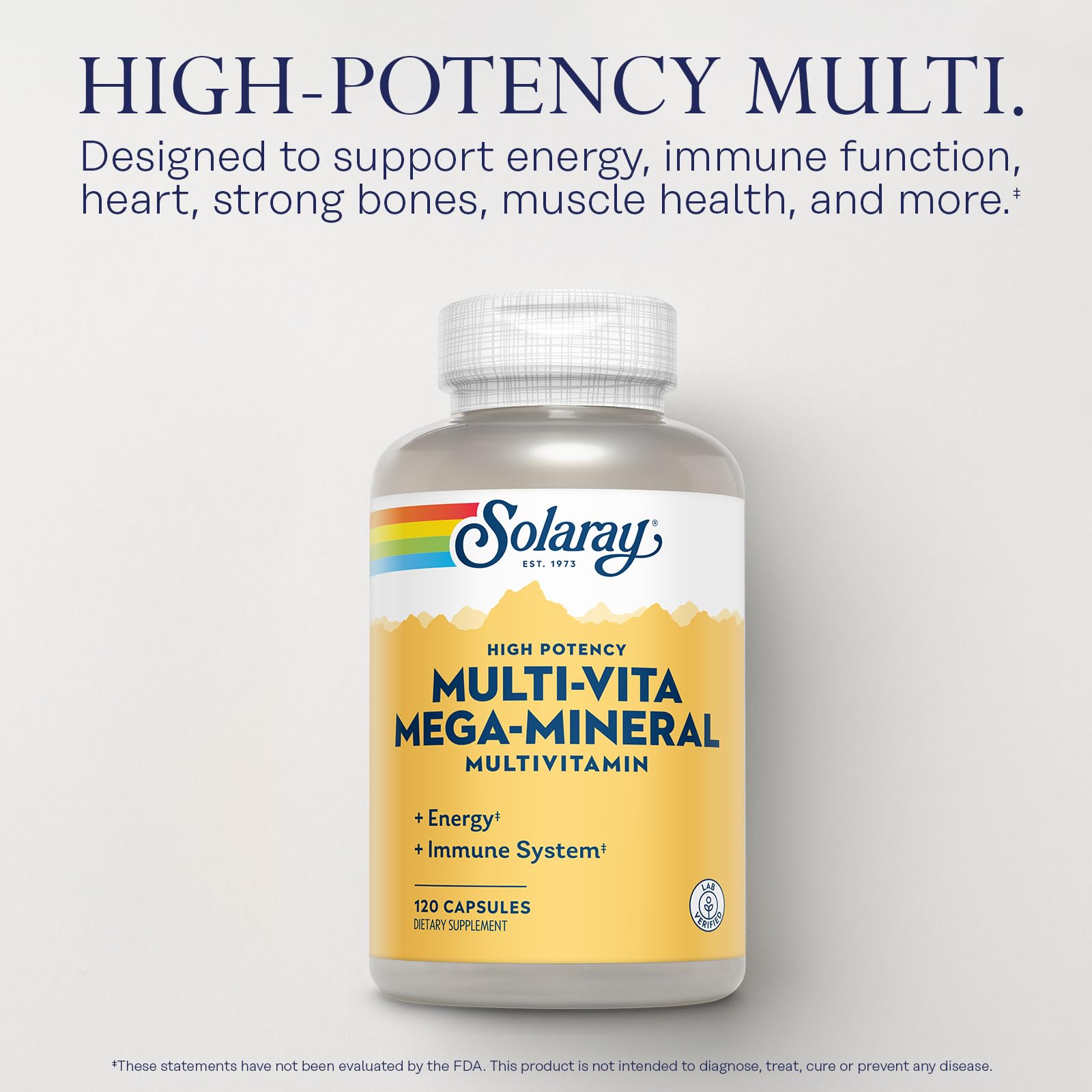 SOLARAY Multi-Vita Mega-Mineral Multivitamin capsules