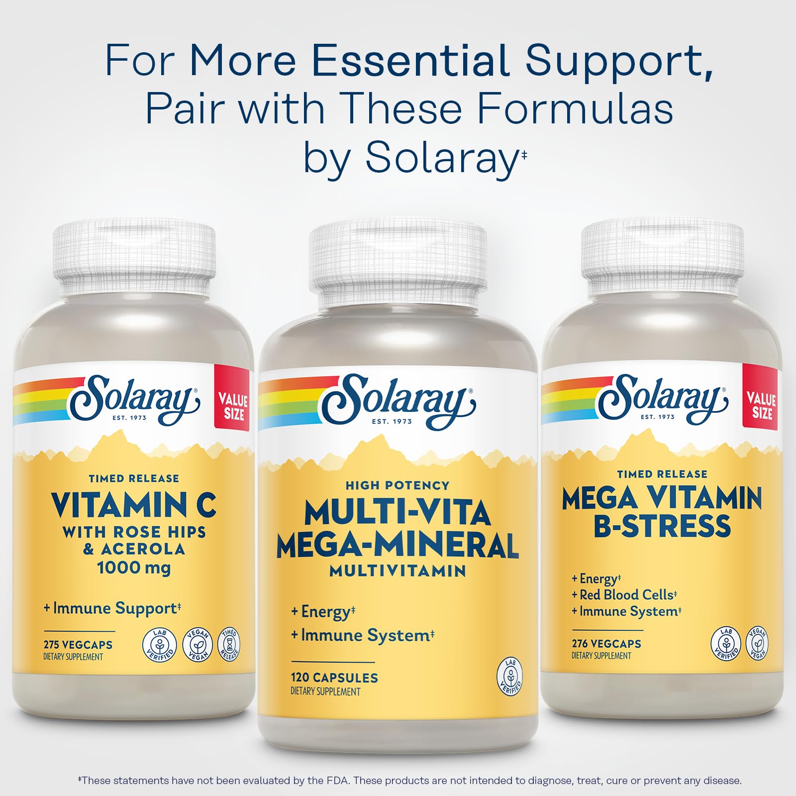 Serving guidance for SOLARAY Multi-Vita supplement