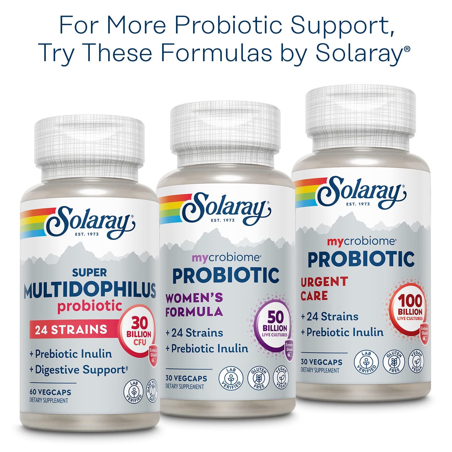Travel-friendly packaging of SOLARAY probiotic