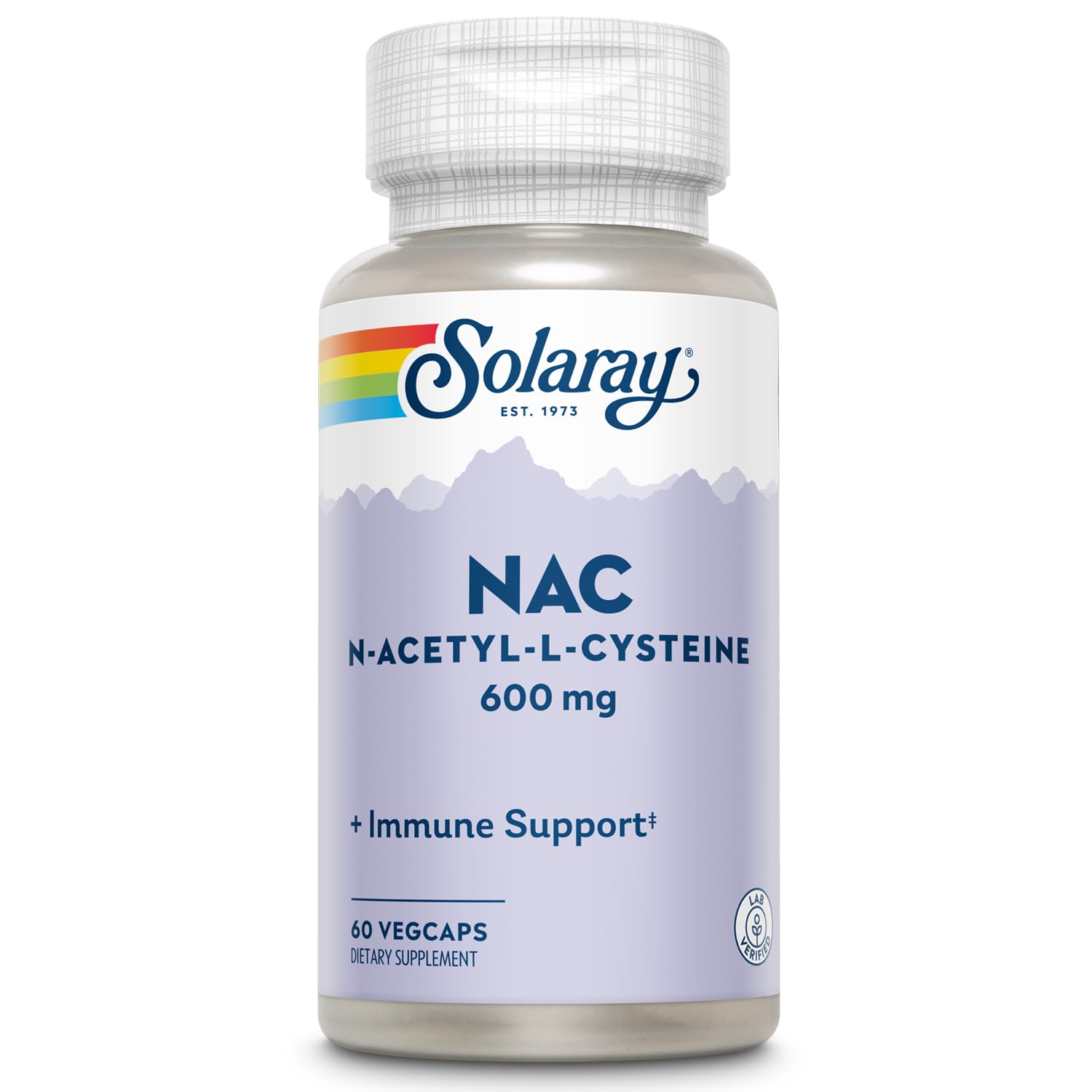 SOLARAY NAC 600 mg VegCap bottle - front view