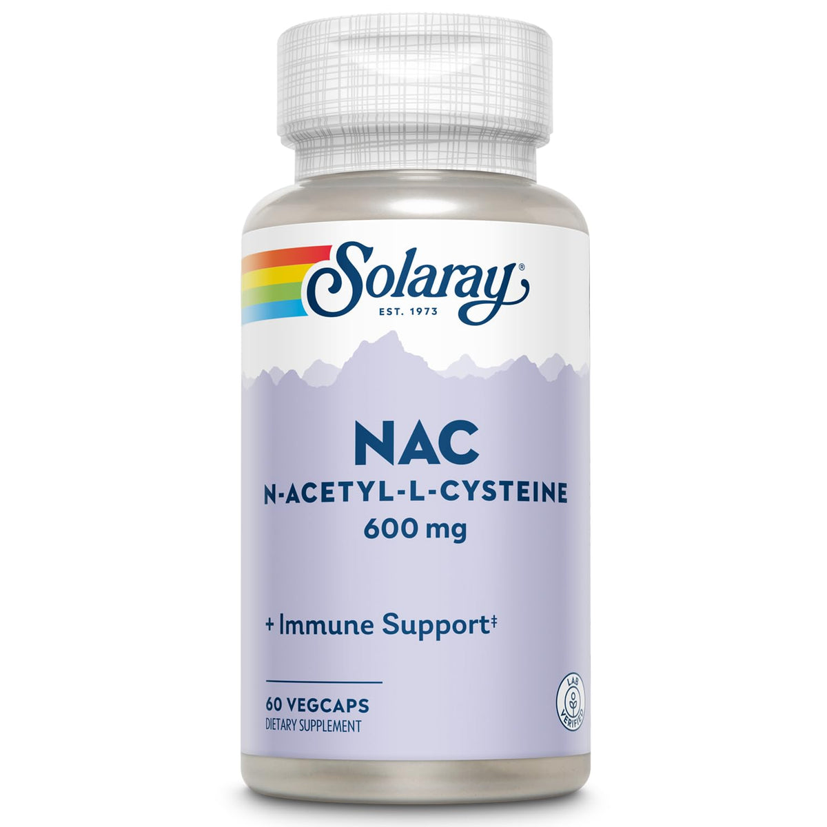 SOLARAY NAC 600 mg VegCap bottle - front view