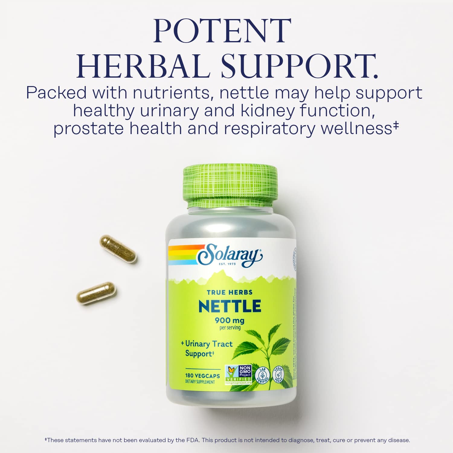 Nettle Leaf capsules supporting respiratory wellness during seasonal changes