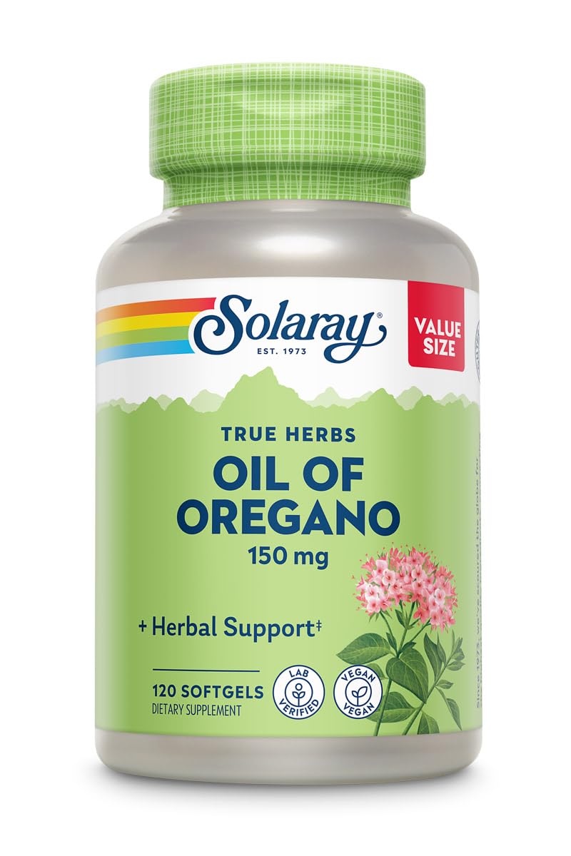 Bottle of SOLARAY Oil of Oregano Softgels 150 mg