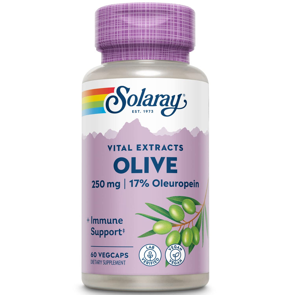 SOLARAY Olive Leaf Extract Supplement bottle 60-count
