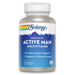 Bottle of SOLARAY Once Daily Active Man Multivitamin with 90 servings