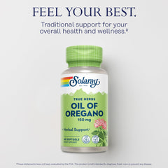 Solaray oregano oil softgels packaging close-up