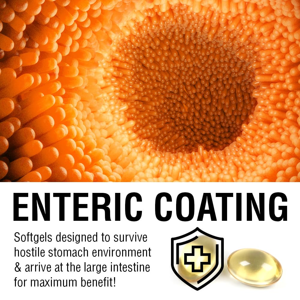 Illustration of enteric coating on softgel capsule