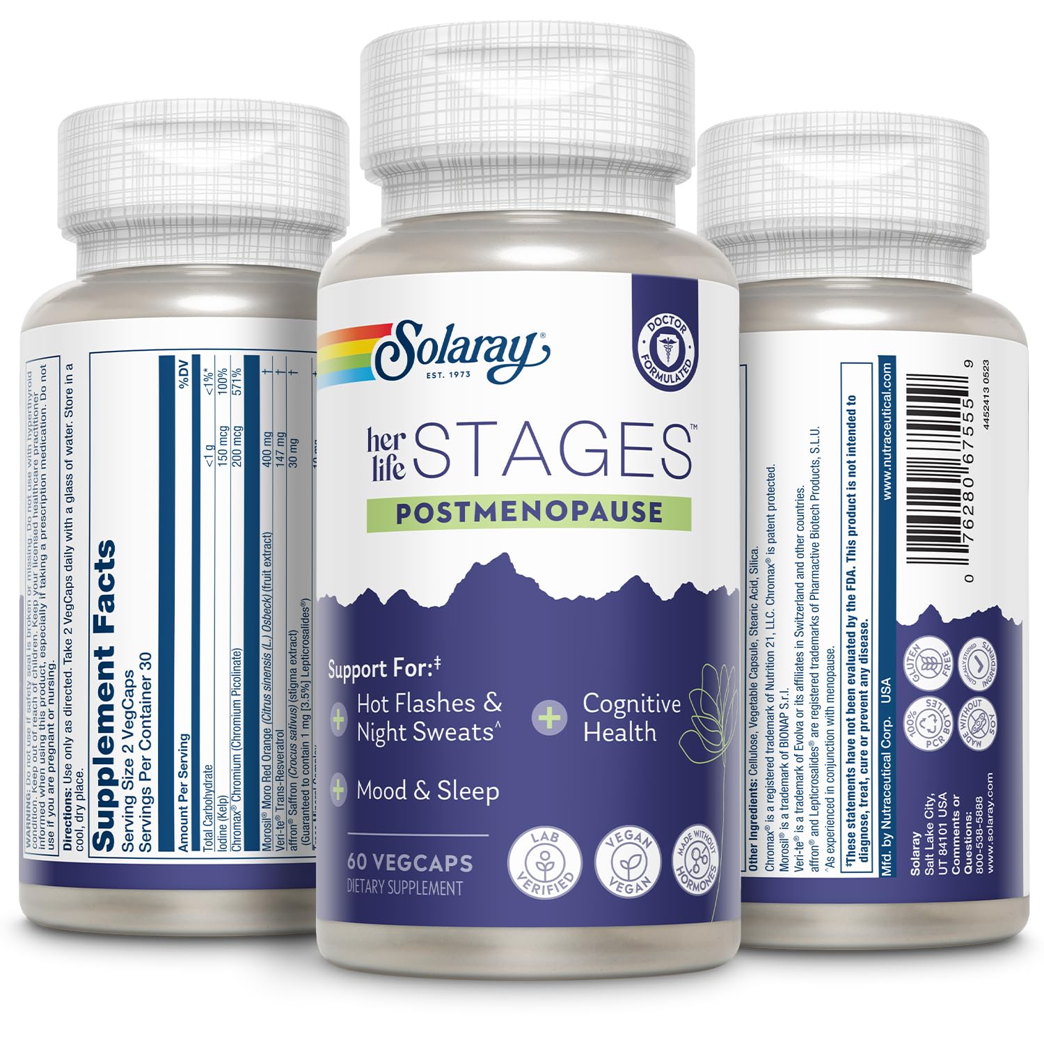 Close-up of Postmenopause Life Stages capsules