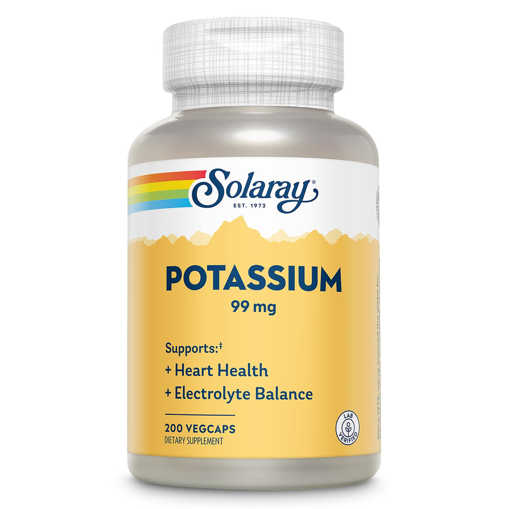 Solaray Potassium 99 mg bottle - front view