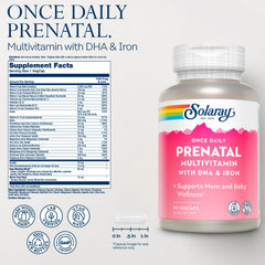 Prenatal vitamins with DHA and folic acid for expectant mothers