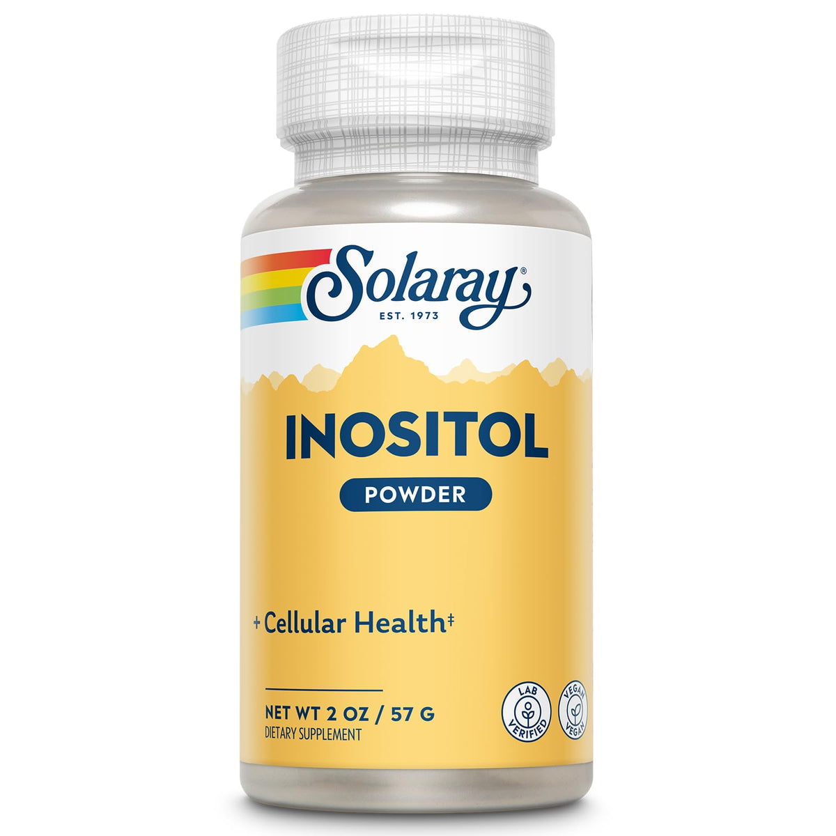 Front view of SOLARAY Pure Inositol Powder bottle