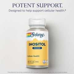 Close-up texture of SOLARAY Inositol powder