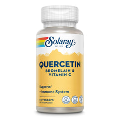 Front view of SOLARAY Quercetin with Bromelain and Vitamin C bottle