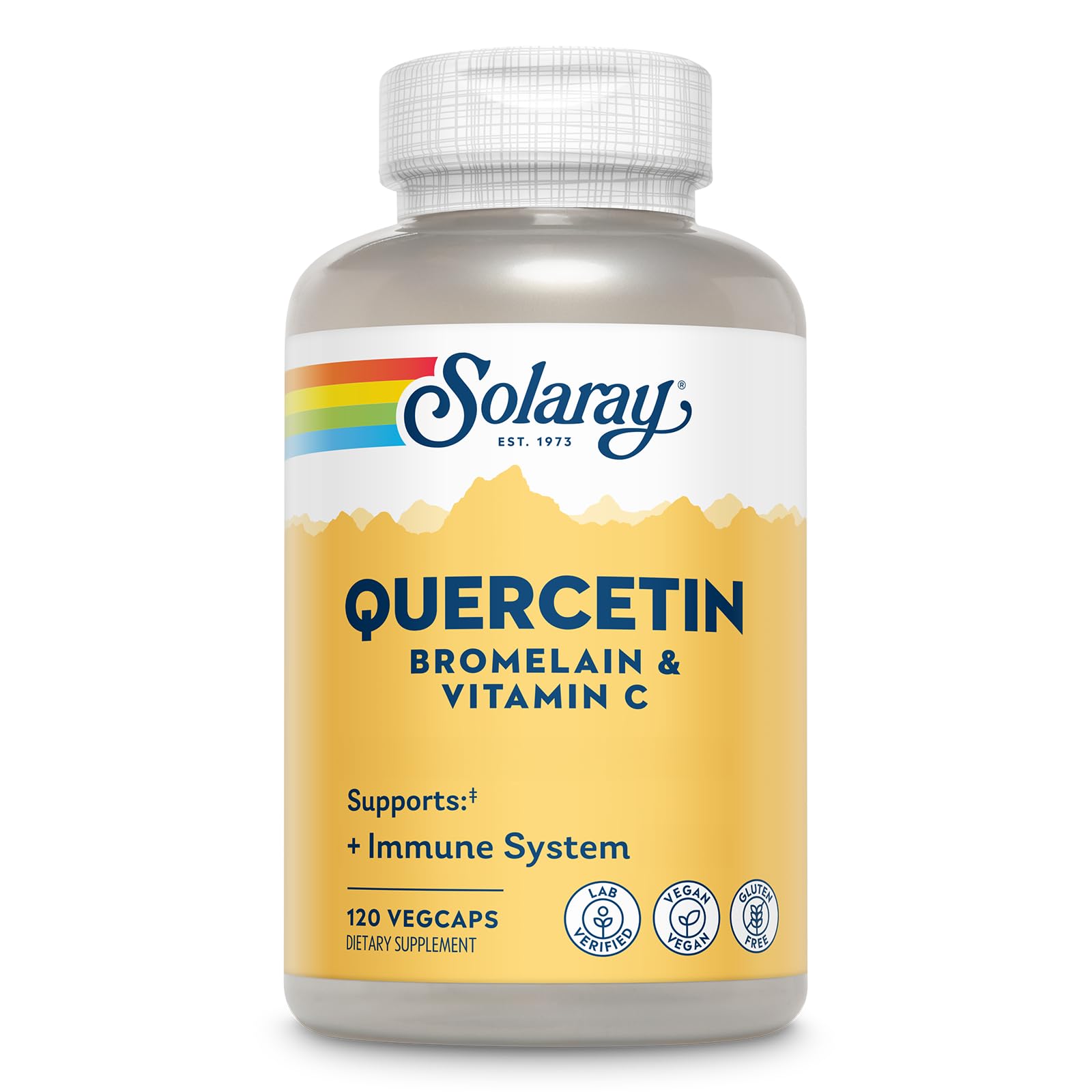 SOLARAY Quercetin with Bromelain and Vitamin C bottle front