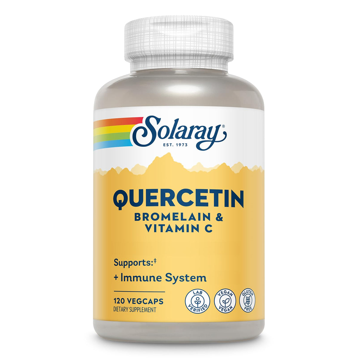 SOLARAY Quercetin with Bromelain and Vitamin C bottle front