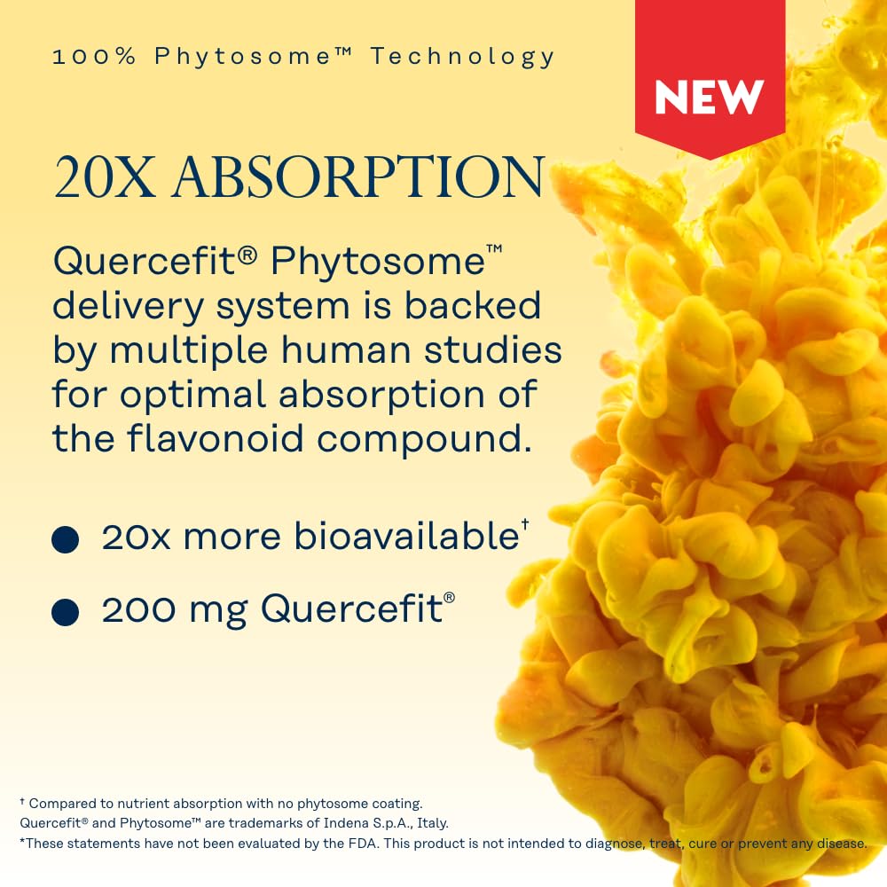 SOLARAY Quercetin Phytosome bottle label with ingredients