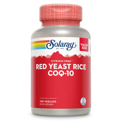 SOLARAY Red Yeast Rice CoQ10 bottle and label