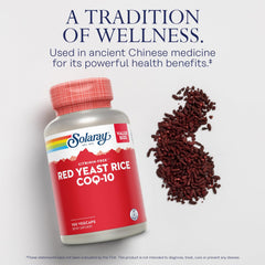 Label showing Red Yeast Rice, CoQ10 and Niacin ingredients