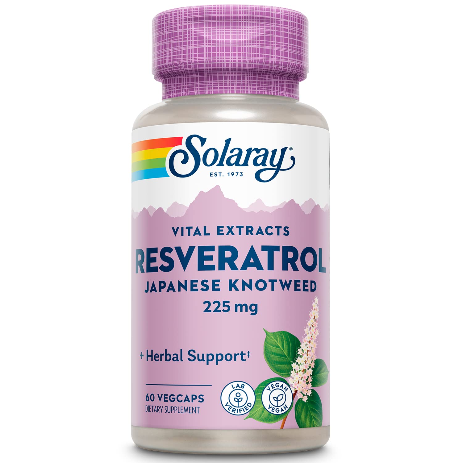 SOLARAY Triple Strength Resveratrol 225mg VCapsules bottle - 60 Count (image 1)