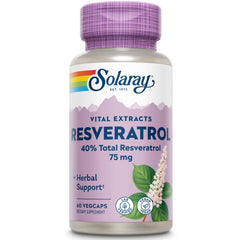 SOLARAY Resveratrol 75 mg Vegetarian Capsule bottle - 60 count