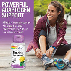 SOLARAY Rhodiola Root Extract packaging box and bottle