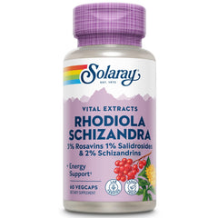 SOLARAY Rhodiola Schizandra bottle and capsules