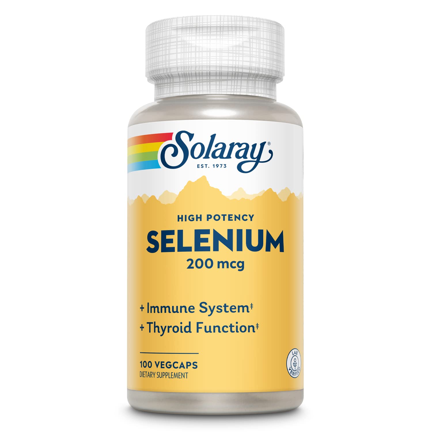 Solaray Selenium 200 mcg VegCap bottle front