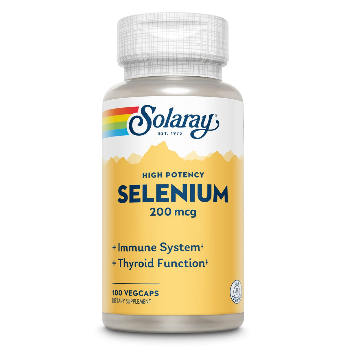 Solaray Selenium 200 mcg VegCap bottle front
