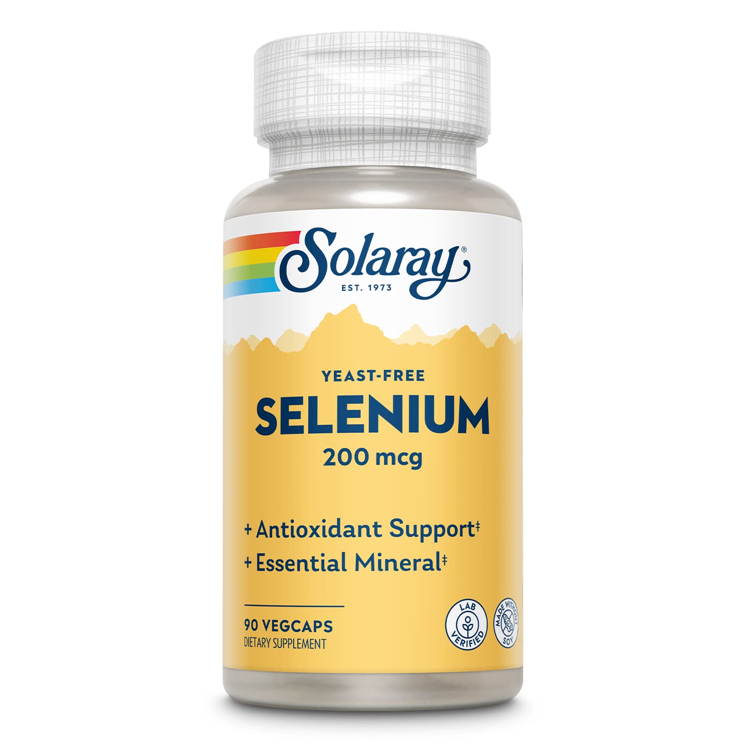 Solaray Yeast Free Selenium 200 mcg bottle front