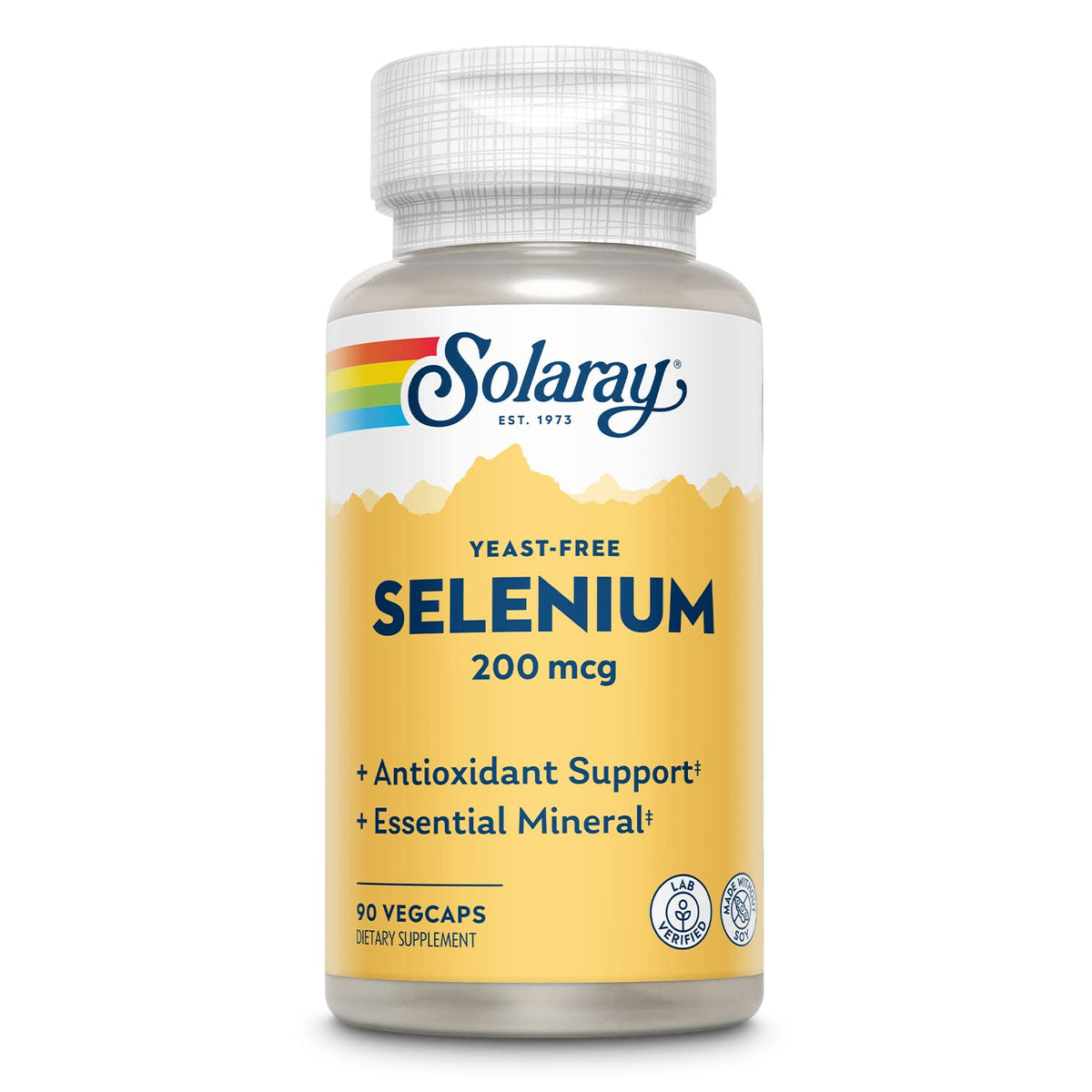 Solaray Yeast Free Selenium 200 mcg bottle front