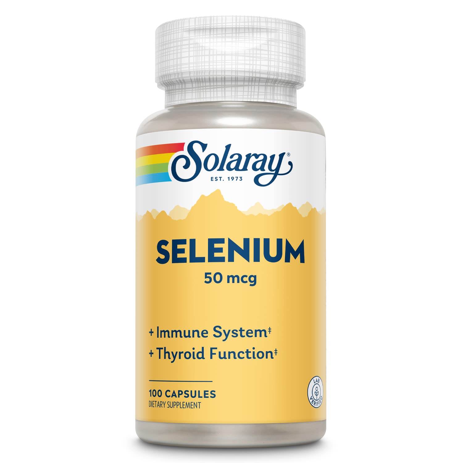 Solaray Selenium 50 mcg bottle front label