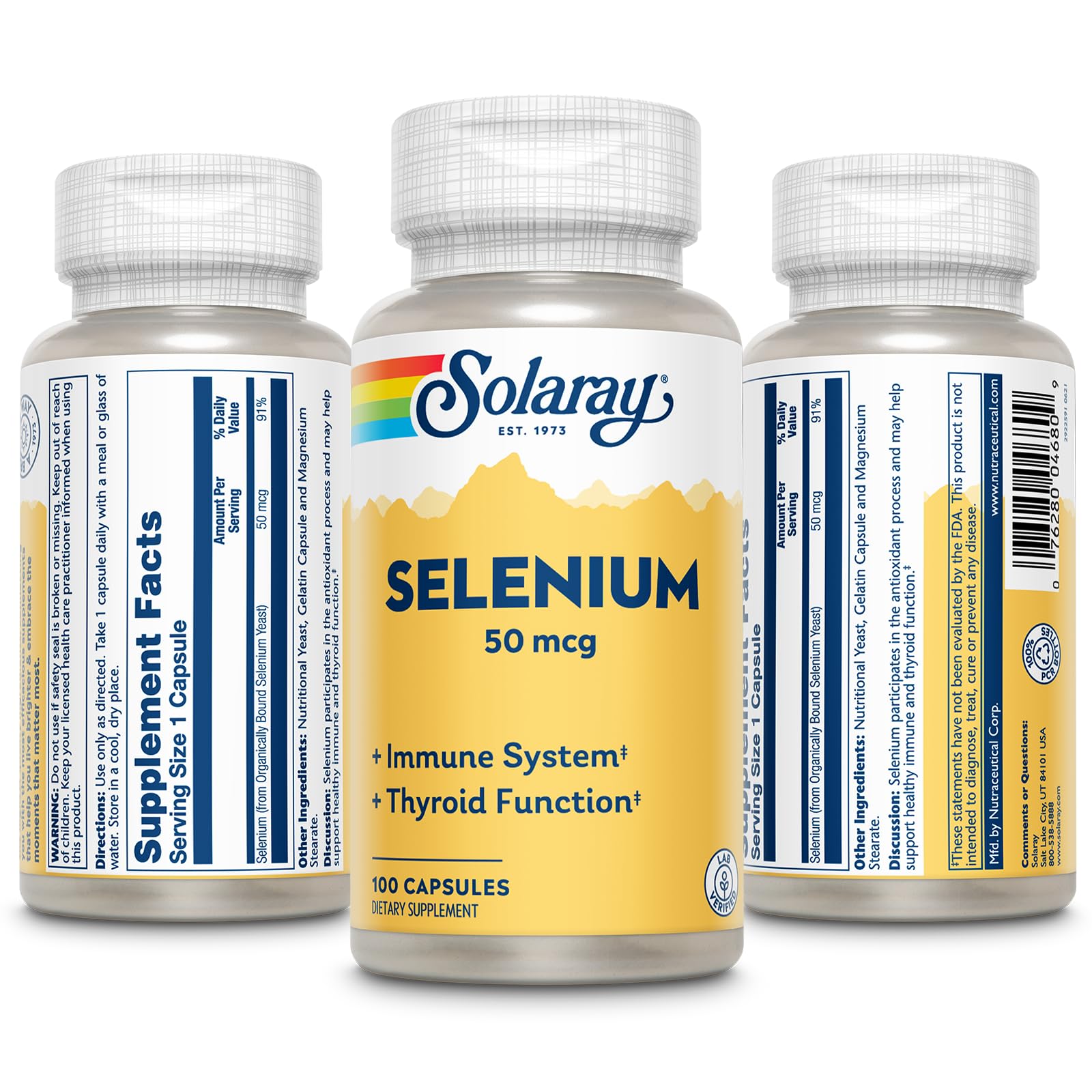 100-caps bottle with Solaray branding