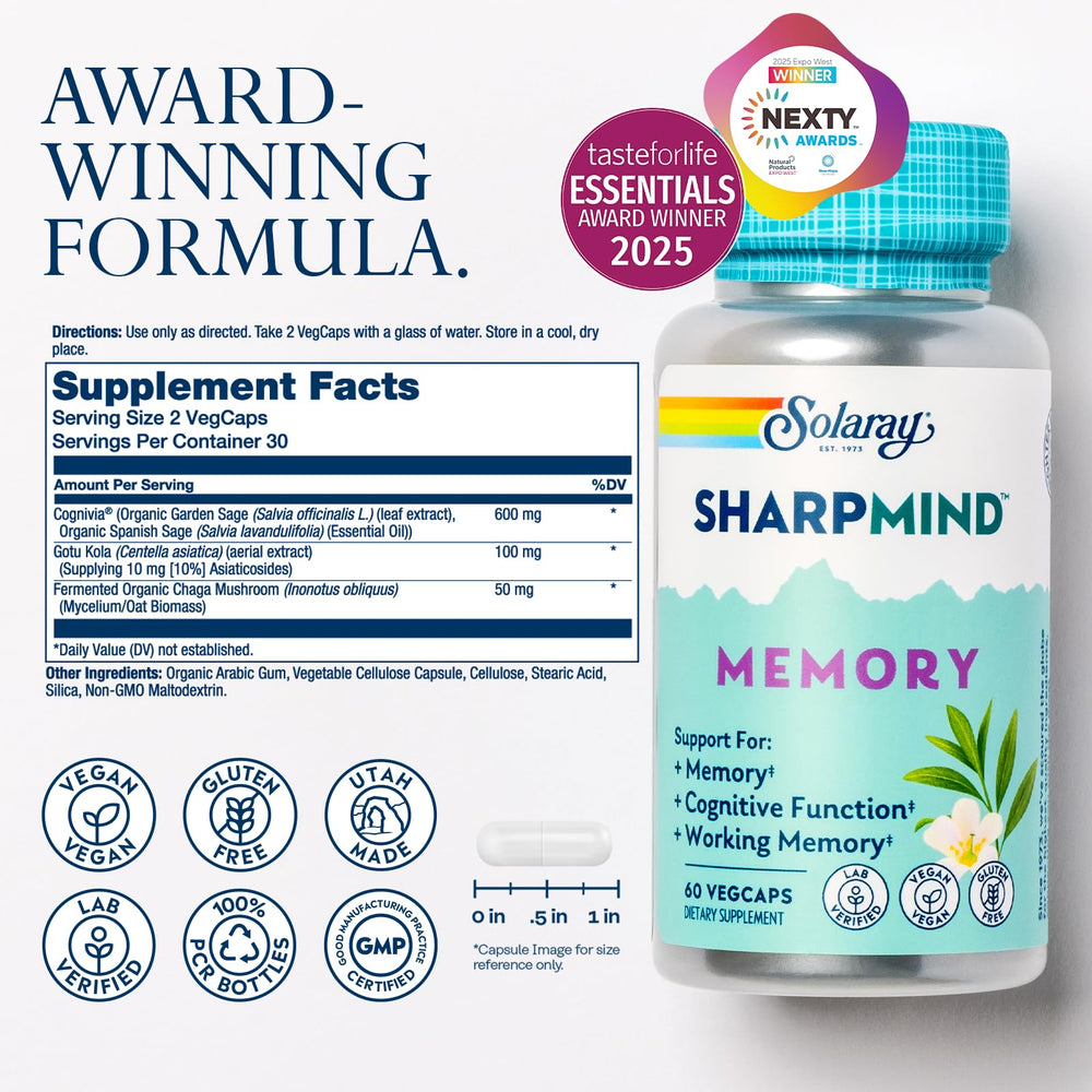 Close-up of Cognivia(R) blend on the bottle label