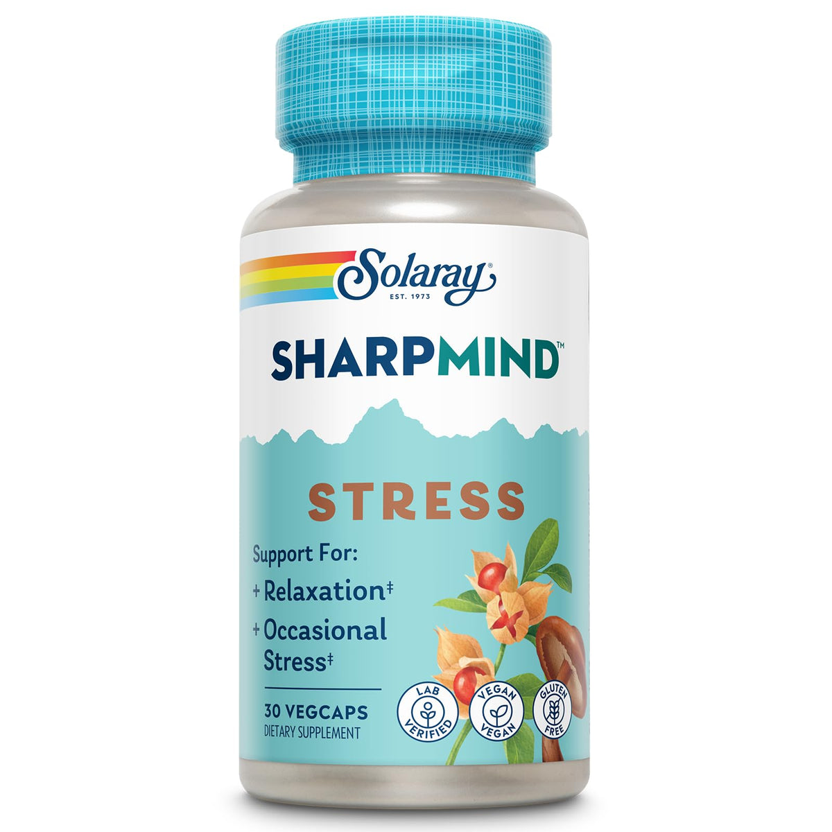 SOLARAY SharpMind stress relief label