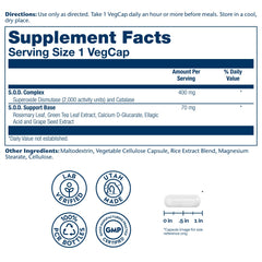 SOLARAY S.O.D. 2000 Plus product front label