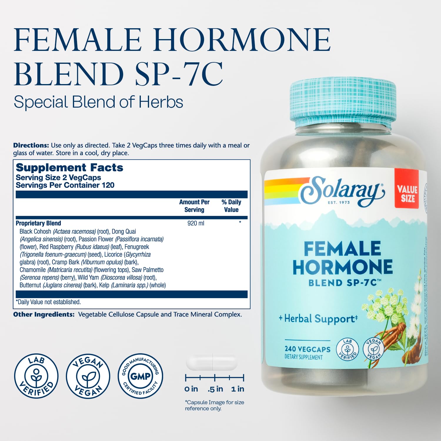 SOLARAY SP-7C bottle with product label