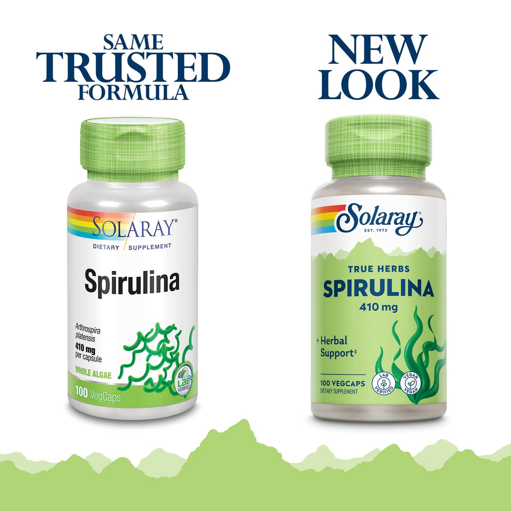 Capsules of SOLARAY Spirulina 410mg