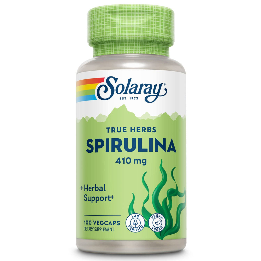 SOLARAY Spirulina 410mg bottle front view