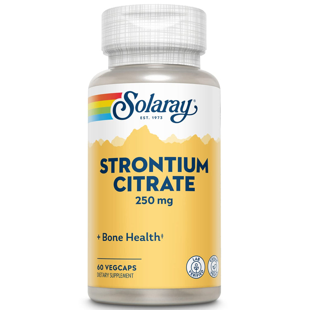 Solaray Strontium Citrate 250 mg bottle with 60 VegCaps