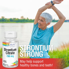 Chelated strontium citrate 250 mg supplement capsule
